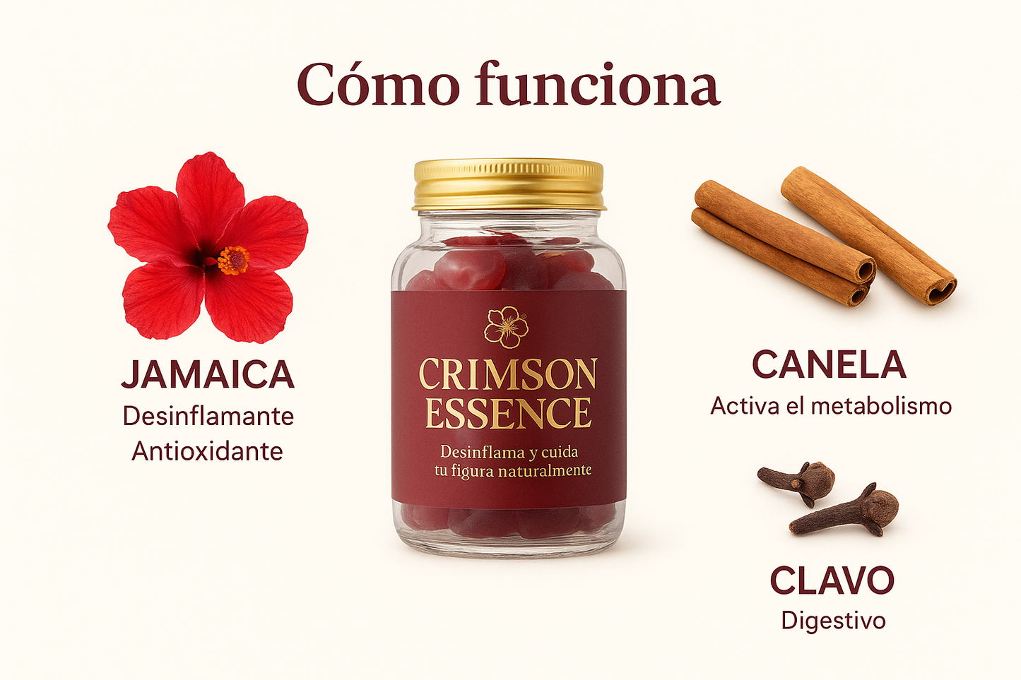 Crimson Essence™ Desinflama y cuida tu figura naturalmente